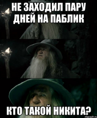 не заходил пару дней на паблик кто такой никита?