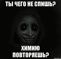 ты чего не спишь? химию повторяешь?