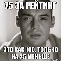 75 за рейтинг это как 100, только на 25 меньше