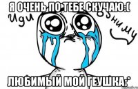 я очень по тебе скучаю:( любимый мой геушка:*