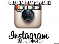 спасибо вам за ваши подписки нас уже +500