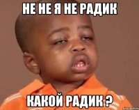 не не я не радик какой радик ?