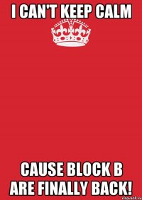 i can't keep calm cause block b are finally back!