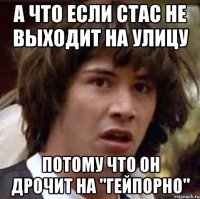 а что если стас не выходит на улицу потому что он дрочит на "гейпорно"