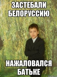 застебали белоруссию нажаловался батьке