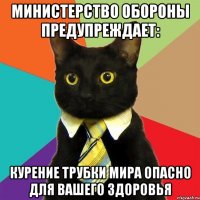 министерство обороны предупреждает: курение трубки мира опасно для вашего здоровья