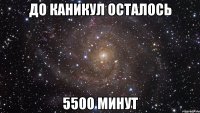 до каникул осталось 5500 минут