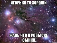 игорьки то хороши жаль что в розыске сынки
