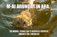 M-ai aruncat in apa... de maine, zilnic sa-ti verifici papucii inainte sa-i incalci!