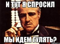 и тут я спросил мы идем гулять?