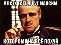 у всех есть друг максим которому на всё похуй