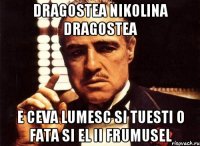 dragostea nikolina dragostea e ceva lumesc si tuesti o fata si el ii frumusel