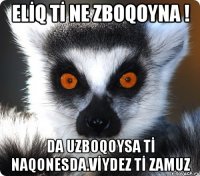 elİq tİ ne zboqoyna ! da uzboqoysa tİ naqonesda.vİydez tİ zamuz