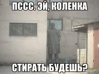 пссс. эй, коленка стирать будешь?