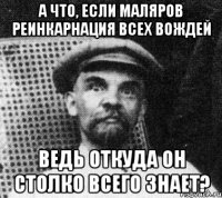 а что, если маляров реинкарнация всех вождей ведь откуда он столко всего знает?