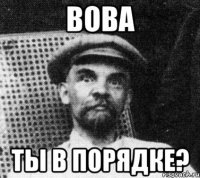 вова ты в порядке?