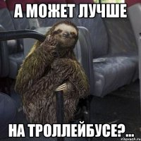 а может лучше на троллейбусе?...