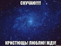 скучаю!!! кристющь! люблю! жду!