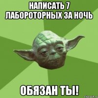 написать 7 лабороторных за ночь обязан ты!