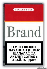 ТЕМЕКІ ШЕККЕН ПАХАННАН ДҰРЫС ШАПАЛАҚҚА АКЕЛІП СОҒАДЫ АБАЙЛАҢДАР!