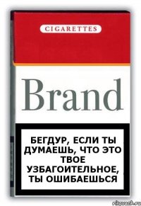 Бегдур, если ты думаешь, что это твое узбагоительное, ты ошибаешься