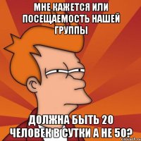 мне кажется или посещаемость нашей группы должна быть 20 человек в сутки а не 50?