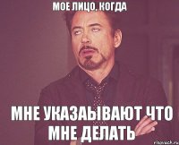 Мое лицо, когда мне указаывают что мне делать