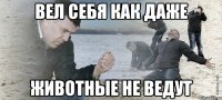 вел себя как даже животные не ведут