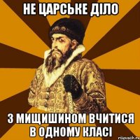 не царське діло з мищишином вчитися в одному класі