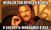 нельзя так просто взять и засунуть миниджек в rca