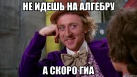 не идешь на алгебру а скоро гиа