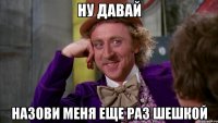ну давай назови меня еще раз шешкой