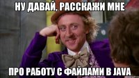 ну давай, расскажи мне про работу с файлами в java