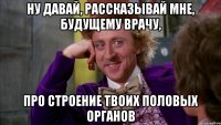 ну давай, рассказывай мне, будущему врачу, про строение твоих половых органов