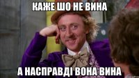 каже шо не вина а насправді вона вина