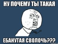 ну почему ты такая ебанутая сволочь???