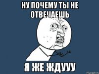 ну почему ты не отвечаешь я же ждууу