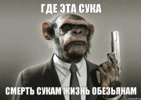 Где эта Сука Смерть сукам жизнь Обезьянам