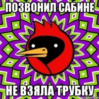 позвонил сабине не взяла трубку