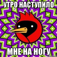 утро наступило мне на ногу