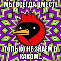 мы всегда вместе только не знаем в каком...
