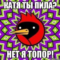 катя ты пила? нет я топор!