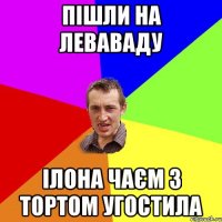 пішли на леваваду ілона чаєм з тортом угостила