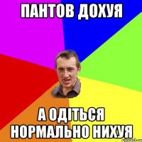 пантов дохуя а одіться нормально нихуя