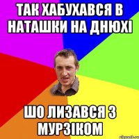 так хабухався в наташки на днюхі шо лизався з мурзіком