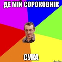 де мій сороковнік сука