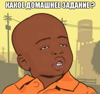 какое домашнее задание ? 