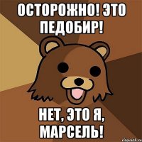 осторожно! это педобир! нет, это я, марсель!