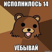 исполнилось 14 уёбывай