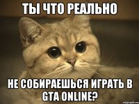 ты что реально не собираешься играть в gta online?